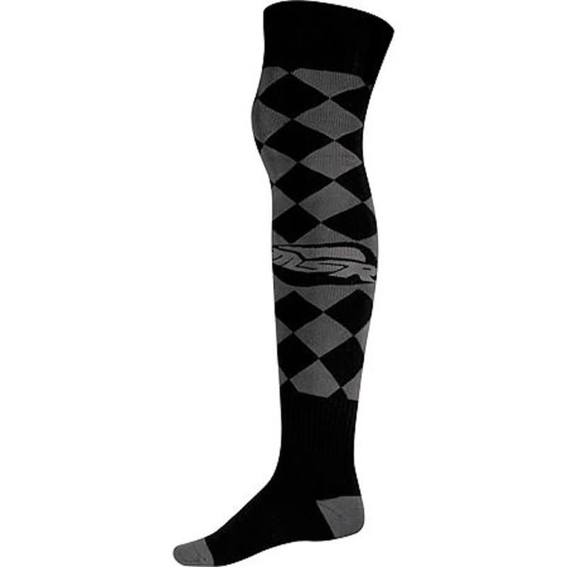 New msr moto argyle adult socks, black, large/xl