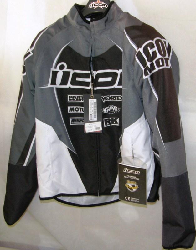 **new** icon hooligan ux jacket grey - extra large xl - 2820-1176 with icon tag