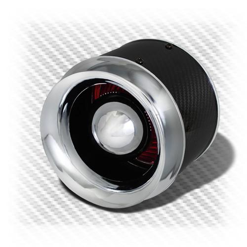 Anodized air filter w/ real carbon heat sheild for 3.5" intake piping