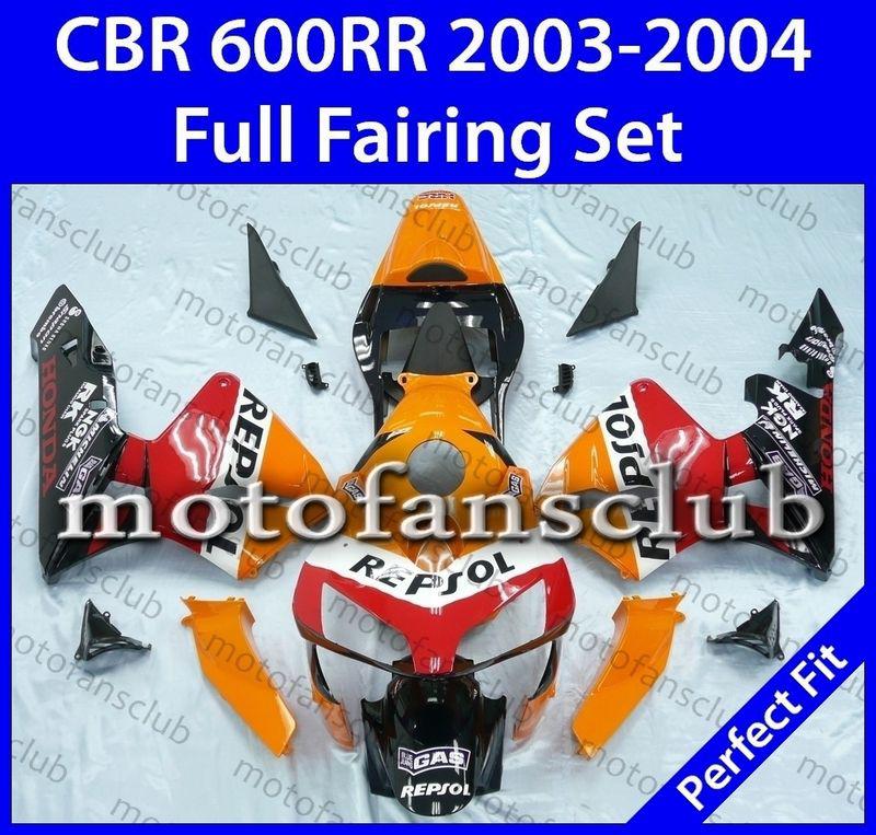 Fit honda cbr600rr 03 04 cbr 600 rr 2003 2004 fairing kit bodywork #35 b