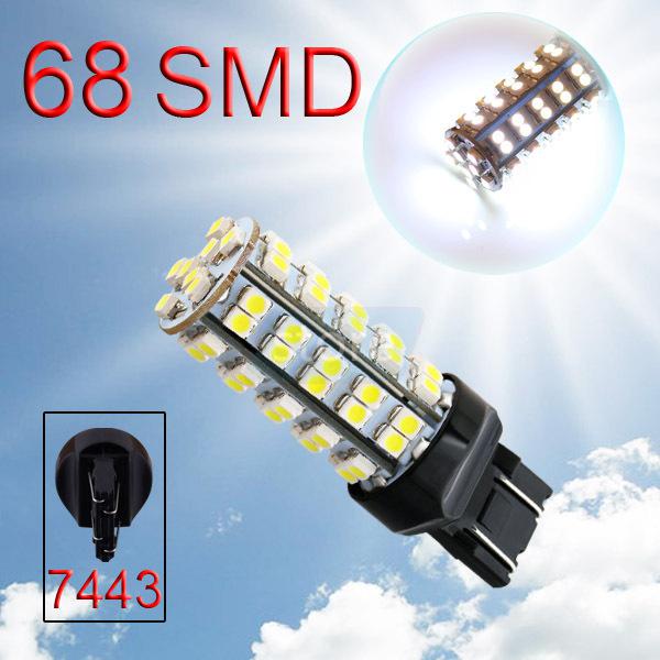 7443 7440 pure white 68 smd 5050 stop tail brake signal led car light bulb