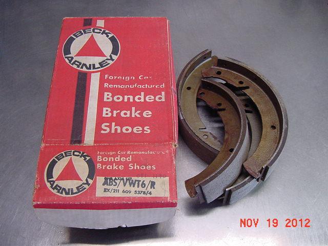 55-63 vw bus rear brake shoes beck arnley