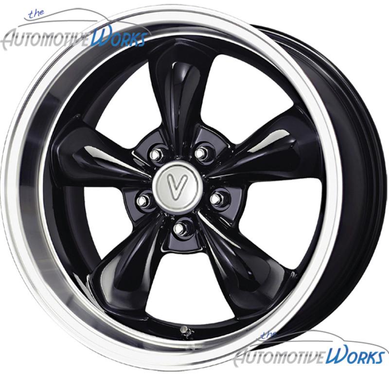 17x9 replica mustang bullet 5x114.3 5x4.5 +24mm gloss black wheels rims inch 17"