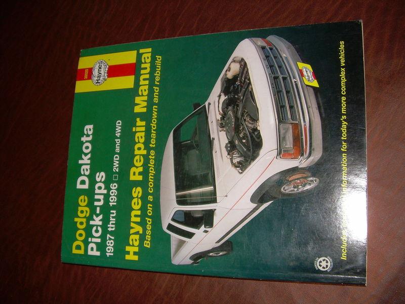 Dodge dakota haynes 4x4 pickup manual service 1987 to 1996 