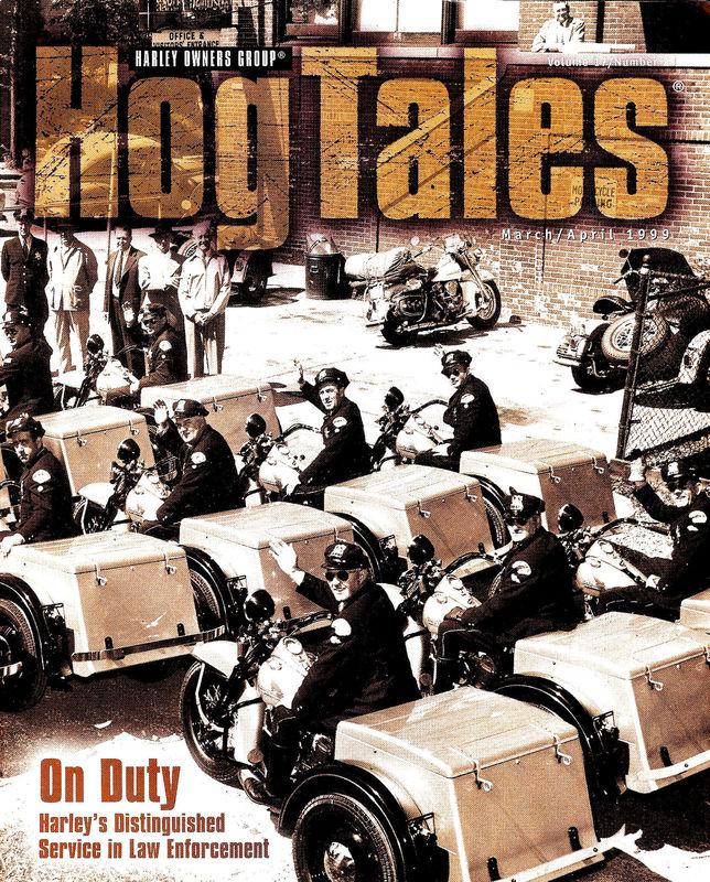 1999 mar/apr harley hog tales magazine -hd police motorcycle history 1908-98