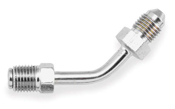 Goodridge brake fitting 3/8-24 with 45 deg bend chrome