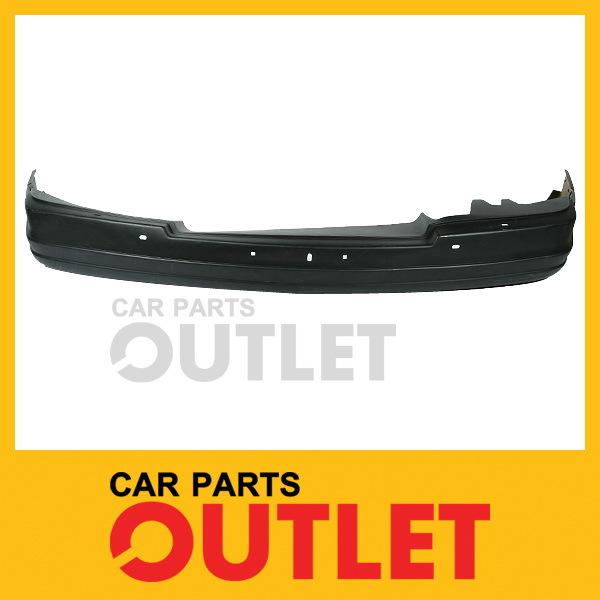 90 1990 lincoln town car front bumper cover primered black plastic w/strip hole