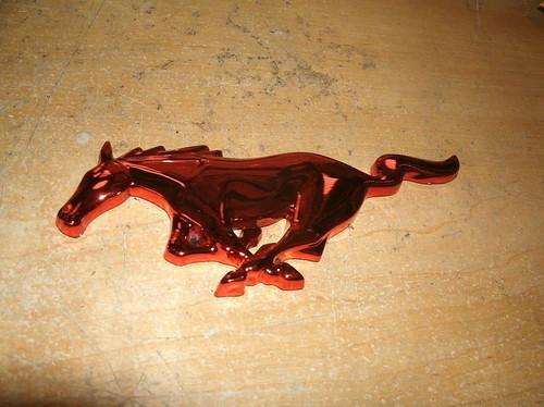 1994 1995 1996 1997 1998 ford mustang grille grille emblem new red chrome finish