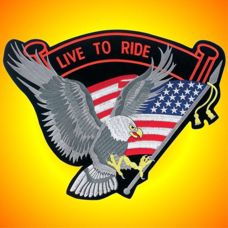Live to ride american eagle motorcycle-biker patch--$49 at the bike rallies!!