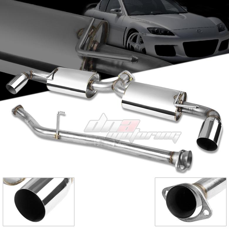 04-11 mazda rx-8/rx8 r2 13bmsp dual 3.5" muffler tips cat catback exhaust system