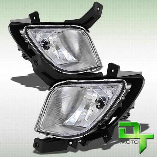 Fit 2010-2012 tucson clear replacement bumper fog lights set w/ bulbs switch