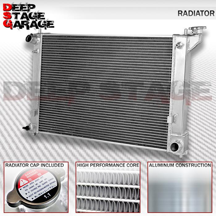 Aluminum racing dual core 2 row bolt-on cooling radiator jdm 05-11+ scion tc