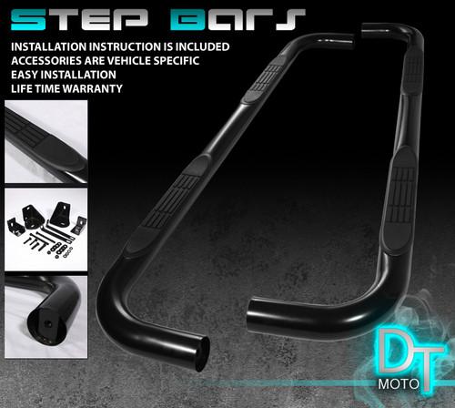 00-04 dakota quad/crew cab 3" side step nerf bar running board black coated