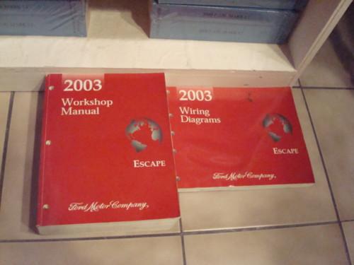 2003 ford escape factory workshop shop service repair manual book set