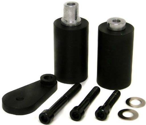 No cut black delrin frame sliders for 2003-2008 yamaha yzf r6 r6s 04 05 06 07