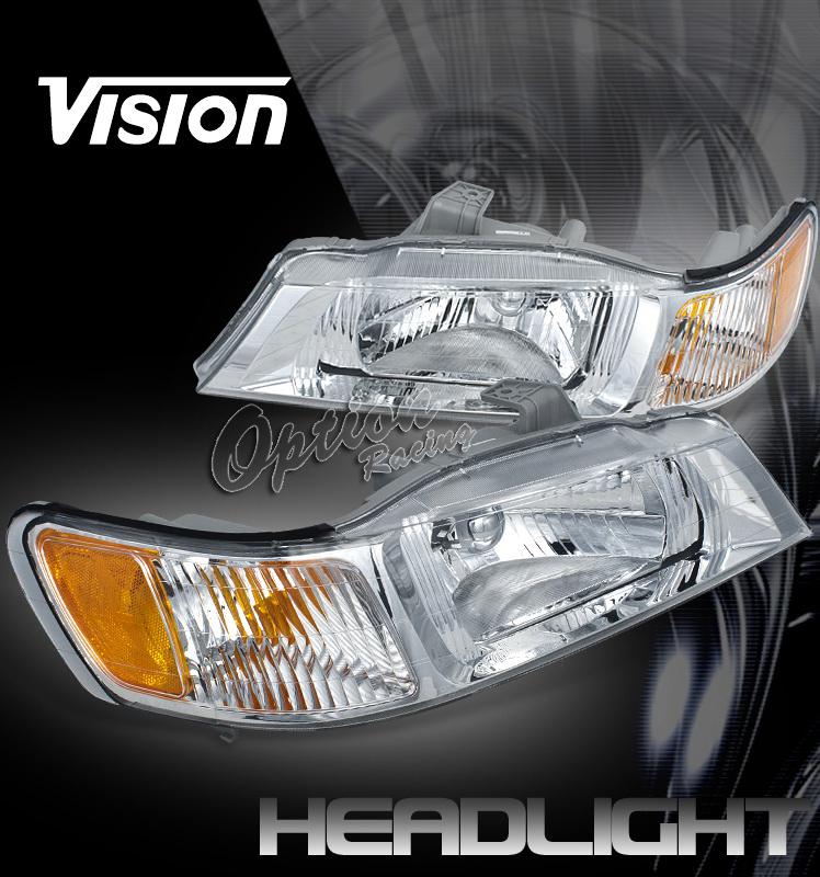 99-04 honda odyssey direct replacement head lights lamp left+right new pair set