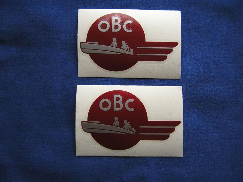 Two vintage obc (outboard boating club of america) decals 1950's-60's 