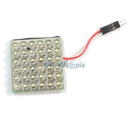 New 36 led decorative universal car dome bulb white light + 2 adapters 