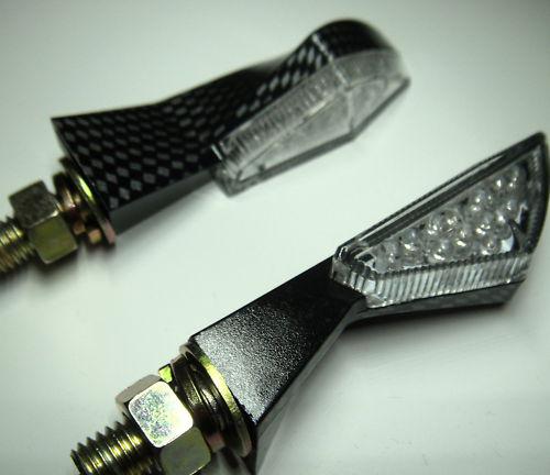 ►2x led mini matrix indicators carbon bmw r1150,r850,k1200 rsport,r100/s/t,r100r