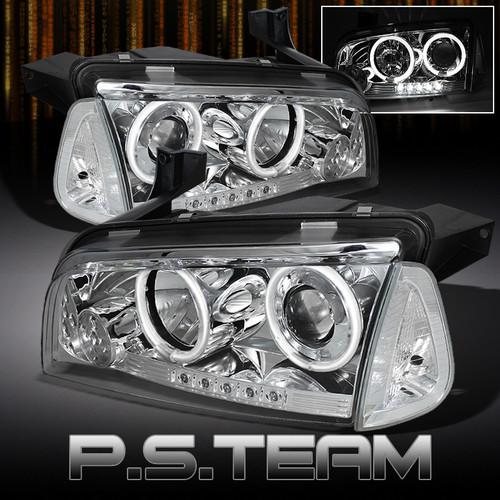 06-10 charger dual ccfl halo projector led headlights +clear corner signal light