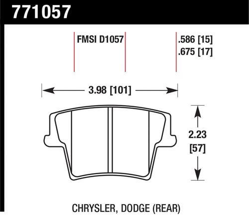 Hawk performance 771057 premium oes; disc brake pads 05-10 300 magnum