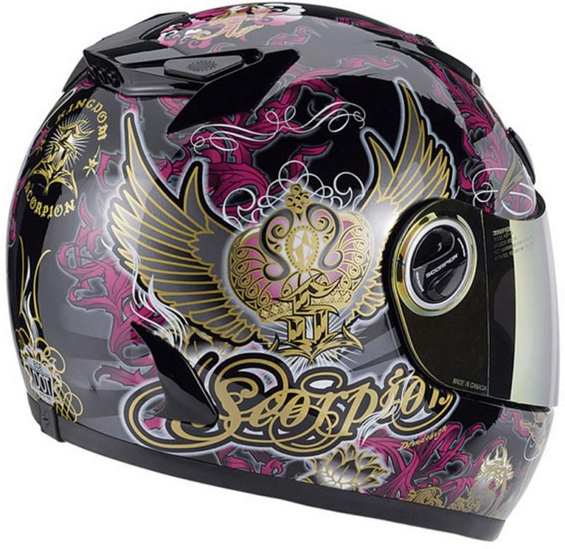 Scorpion exo-750 kingdom helmet - black/gold - 2xl