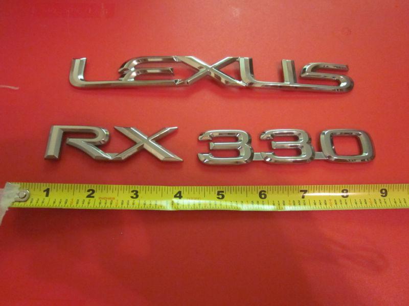 03 04 05 lexus rx330 rx 330 rear trunk emblems set oem 