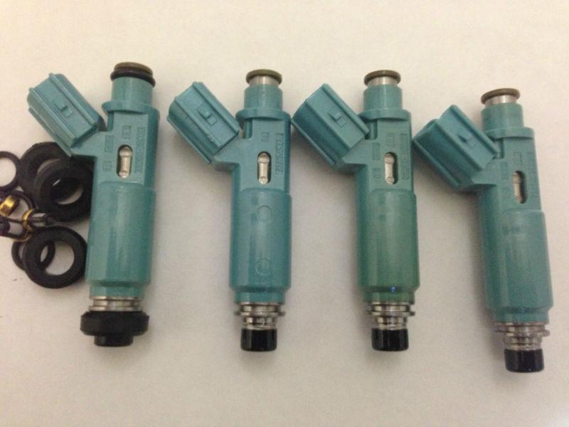 2001-04 toyota highlader 2.4 4cyl fuel injectors set 23250 28020