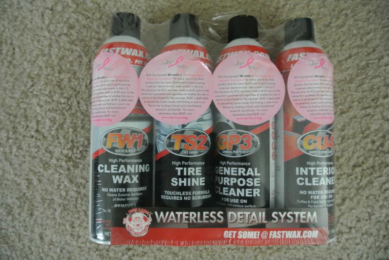  fw1 detail cleaner / waterless wax kit 4 cans- fw1, ts2 , gp3 and cu4 