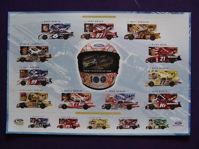 Nascar: ford racing poster busch rudd jarrett martin 03 - classic! free shipping