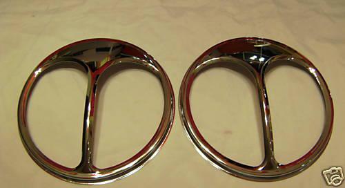 Chrome cat eyes headlight covers 7" cool rat rod