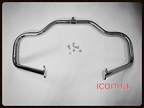 Chrome engine guard hd mustache fl touring road king, electra glide '09-'13