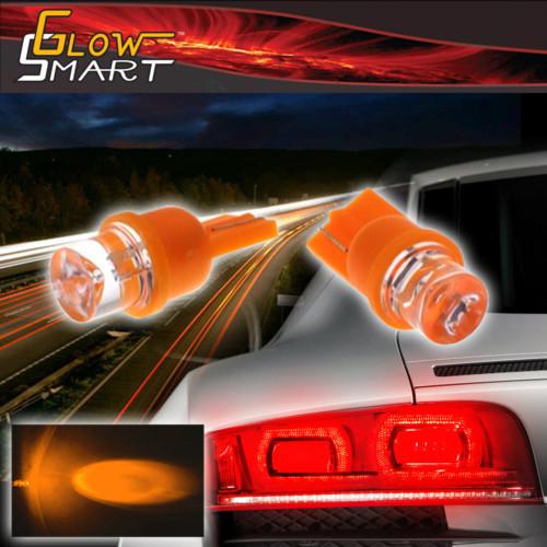 4 x t10 194 wedge light bulb dome indicator amber 1 led 