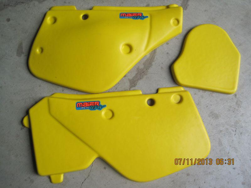 1986-1990 yamaha yz125 yz 250 yz490 maier yellow yamaha side panels