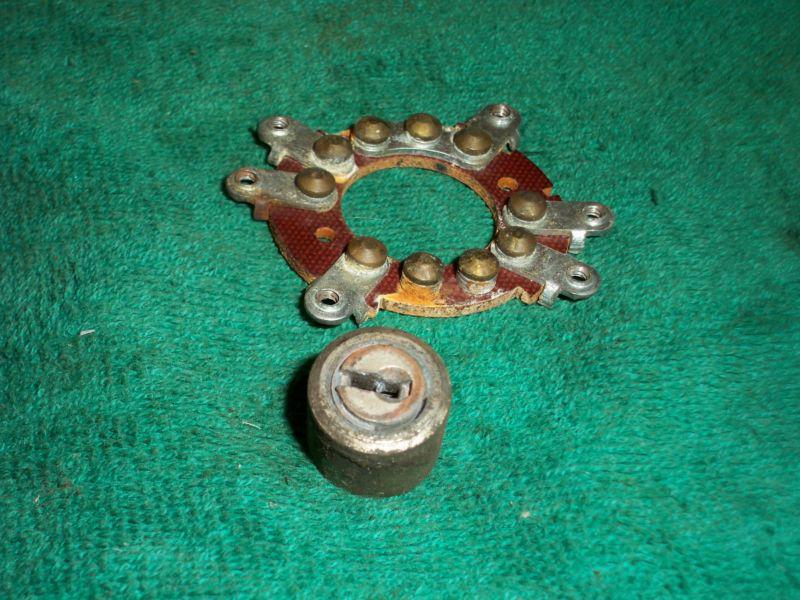 Panhead ignition switch tumbler &terminal plate oem rare 48-63