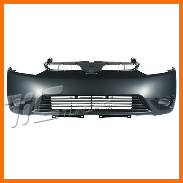 New 06 07 08 honda civic coupe front bumper cover primered wo fog hole 2dr 2.0l