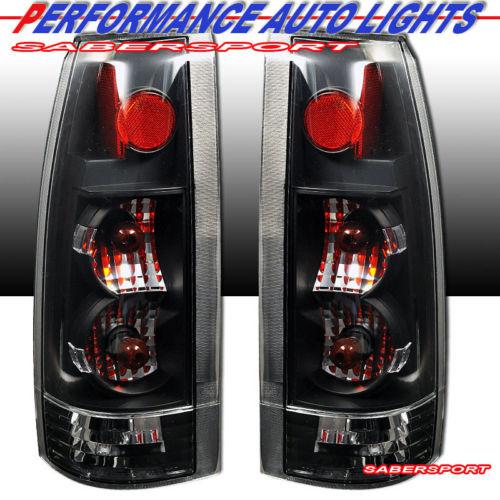 88-99 chevy gmc full size c/k c10 black altezza tail lights pair bulbs included