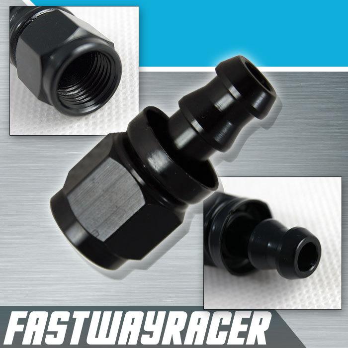 Straight -6 an push on lock fuel oil fluid air line hose end fitting 6an 6-an -6