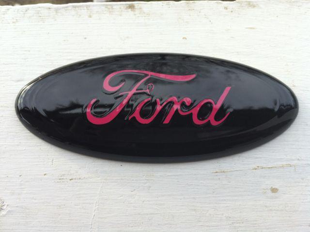 2007-13 fusion/focus grille/rear emblem 7 custom,black pink letters,edge ect