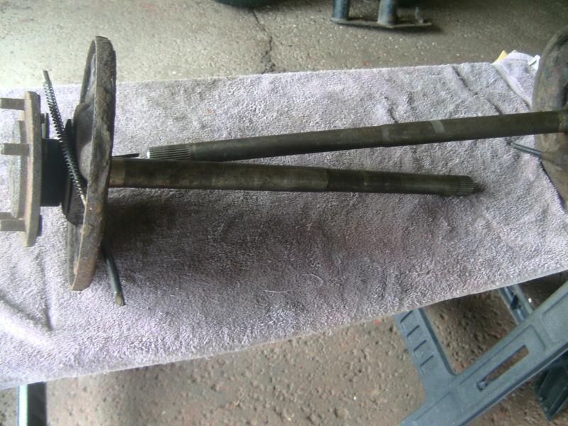 Jeep cj wide trac 1 piece axles axle shafts dana 44 backing plates 82-86 rare !