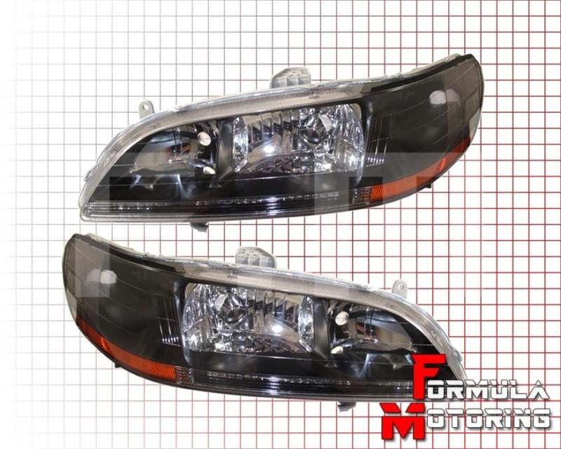 Honda accord 98-02 cg cg1 crystal black/clear headlights corner turn signal lamp