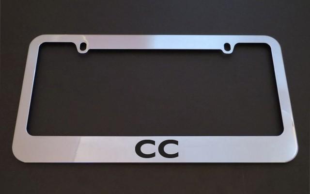 1 brand new volkswagen cc chrome metal license plate frames + screw caps