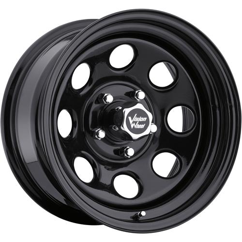 15x7 black vision soft 8 wheels 6x5.5 +6 lifted chevrolet colorado