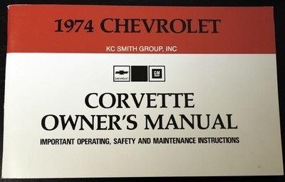1974 corvette owner's manual