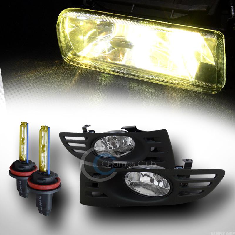 3000k hid xenon w/chrome front bumper fog light+switch 03-05 honda accord 2d/2dr