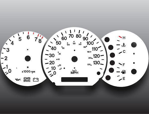 2004-2005 kia sedona instrument cluster white face gauges