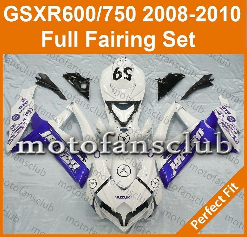 Fit suzuki gsxr 750 gsxr 600 08 09 10 gsx-r 2008 2009 2010 fairing #02 b