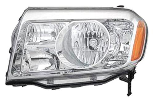 Replace ho2518125 - 09-11 honda pilot front lh headlight lens housing