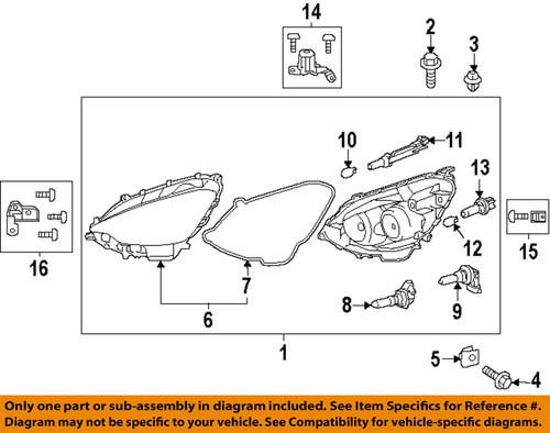 Toyota oem 8111052e80 headlight-headlamp assembly