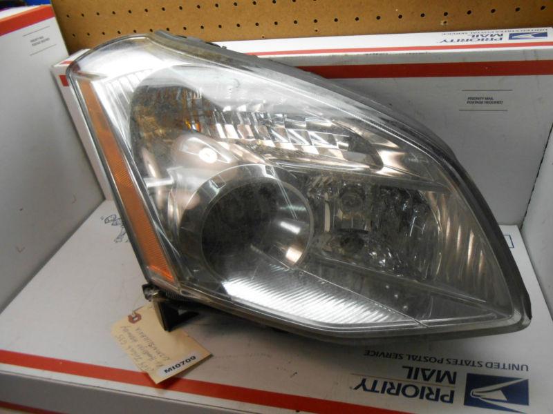 03-09 infiniti g35 front rh headlight lens housing nzmns111lbna mi0709